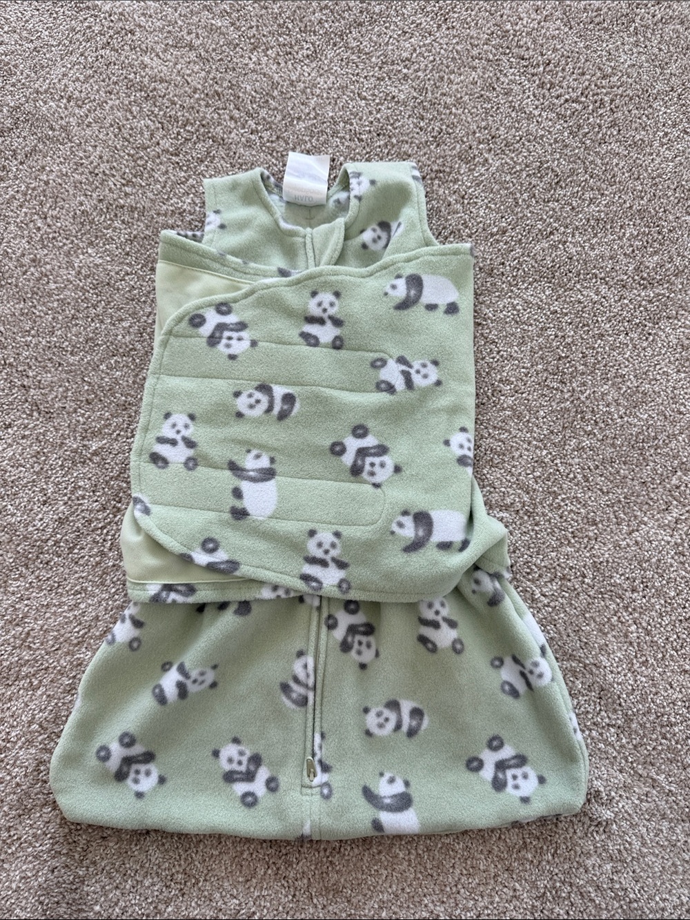 HALO Green Fleece Panda Sleep Sack